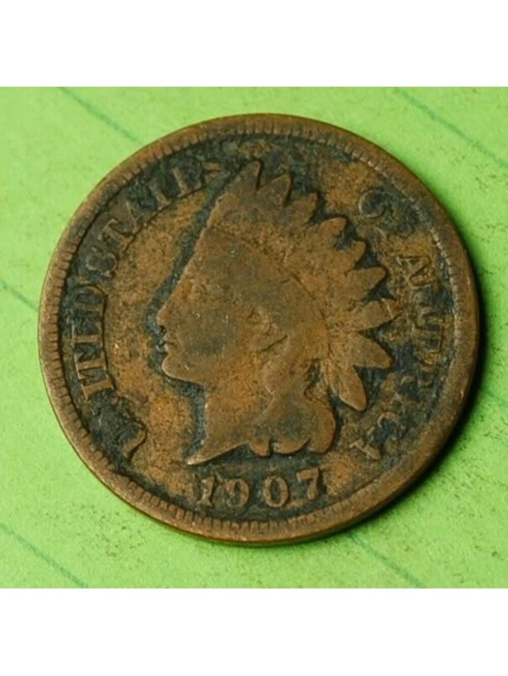 X208 1907 Indian Head Cent Penny 1c - Check Out Our eBay Store - old coin money